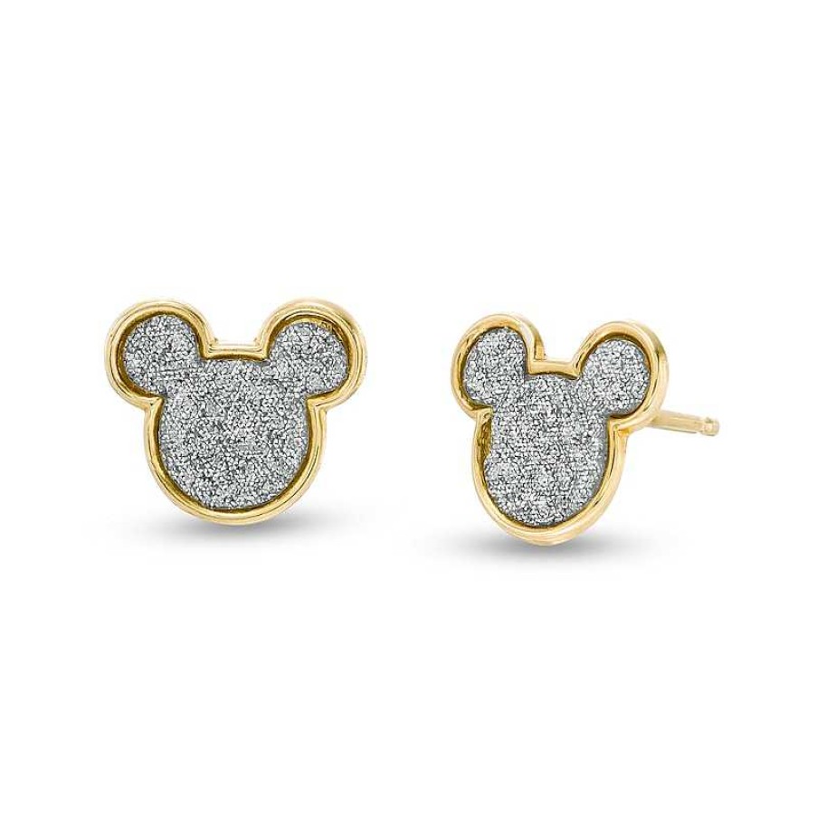 Banter Child'S Glitter Enamel ©Disney Mickey Mouse Stud Earrings In 10K Gold Earrings