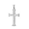 Banter 24.95 X 17.26Mm Diamond-Cut Flare-Ends Gothic-Style Cross Necklace Charm In Hollow Sterling Silver Charms