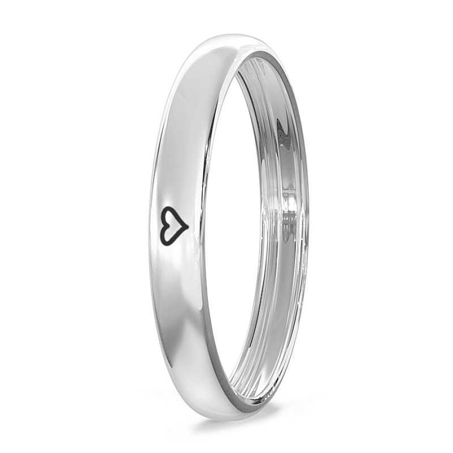 Banter Engravable Wedding Band Ring In Sterling Silver Rings