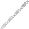 Banter Diamond Accent Butterfly Infinity Link Bracelet In Sterling Silver - 7.25" Bracelets