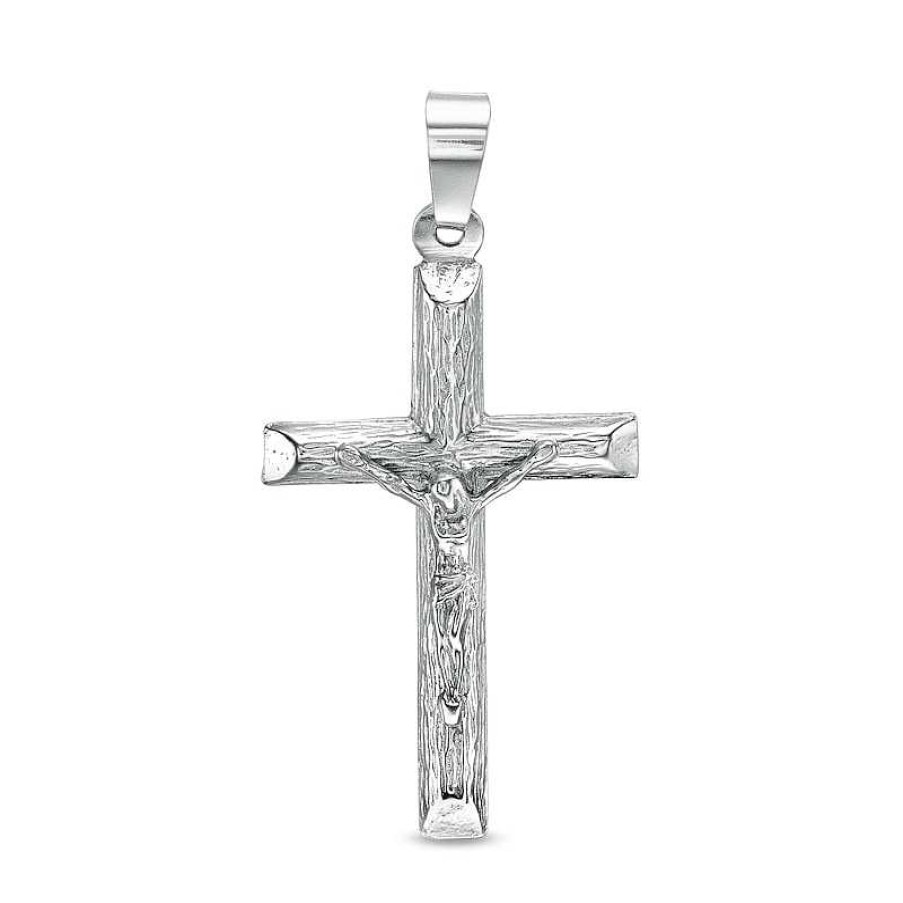 Banter Diamond-Cut Crucifix Necklace Charm In Sterling Silver Charms