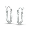 Banter 13Mm Huggie Hoop Earrings In 14K Tube Hollow White Gold Earrings