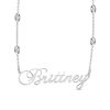 Banter Cursive Nameplate Saturn Chain Necklace In Sterling Silver - 18" Necklaces