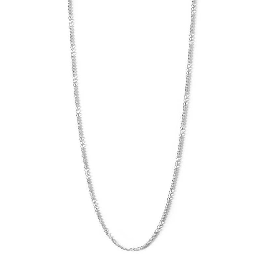 Banter Sterling Silver Diamond Cut Open Curb Chain Made In Italy - 20" Necklaces