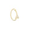 Banter 020 Gauge Cubic Zirconia Chevron Nose Ring In 14K Gold Nose