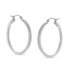 Banter 30Mm Square Tube Hoop Earrings In Hollow Sterling Silver Earrings