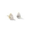 Banter 10K Solid Gold Cz Pear Studs Earrings