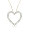 Banter 10K Solid Gold 1 Ct. T.W. Lab-Created Diamond Heart Outline Necklace - 16" + 2" Necklaces