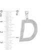 Banter Cubic Zirconia Pav "D" Block Initial Necklace Charm In Solid Sterling Silver Charms