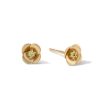 Banter 10K Solid Gold Cz Poppy Studs Earrings