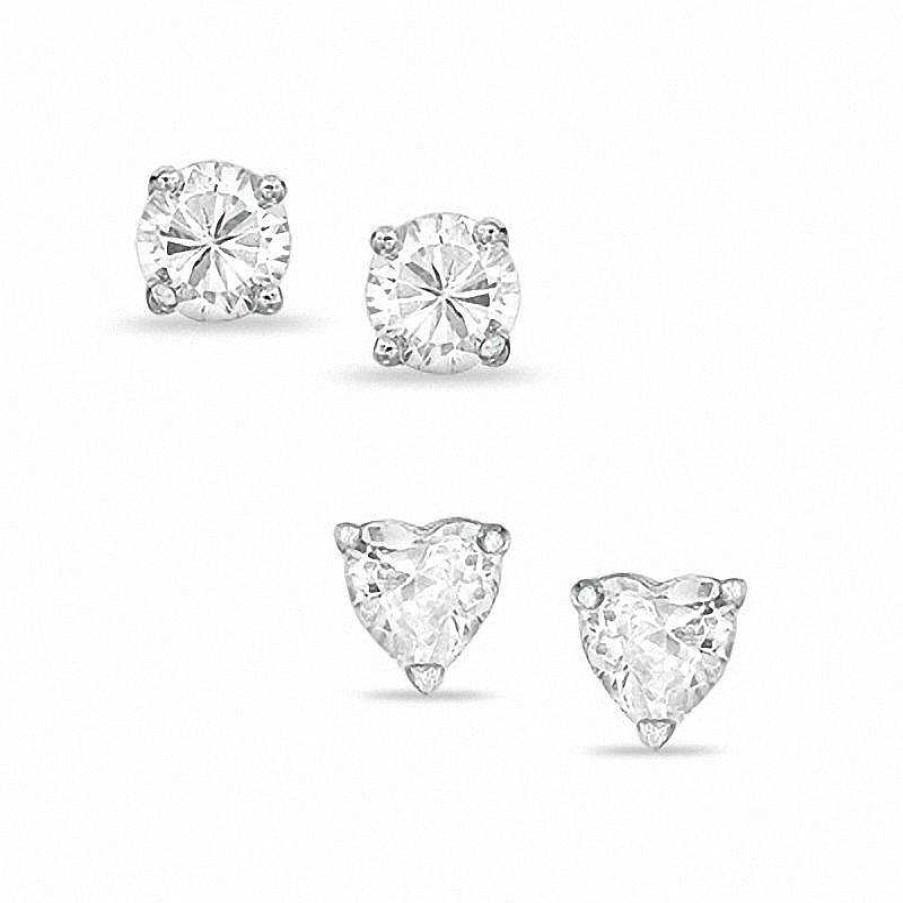 Banter 4Mm Cubic Zirconia Stud Earrings Set In Sterling Silver Earrings