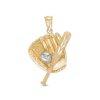 Banter Baseball Bat, Ball And Glove Charm In 10K Solid Two-Tone Gold Charms