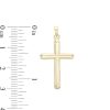 Banter Small Rounded Cross Necklace Charm In 10K Hollow Gold Charms