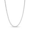 Banter Cubic Zirconia Tennis And 095 Gauge Solid Oval Link Chain Half-And-Half Necklace In Semi-Solid Sterling Silver Necklaces