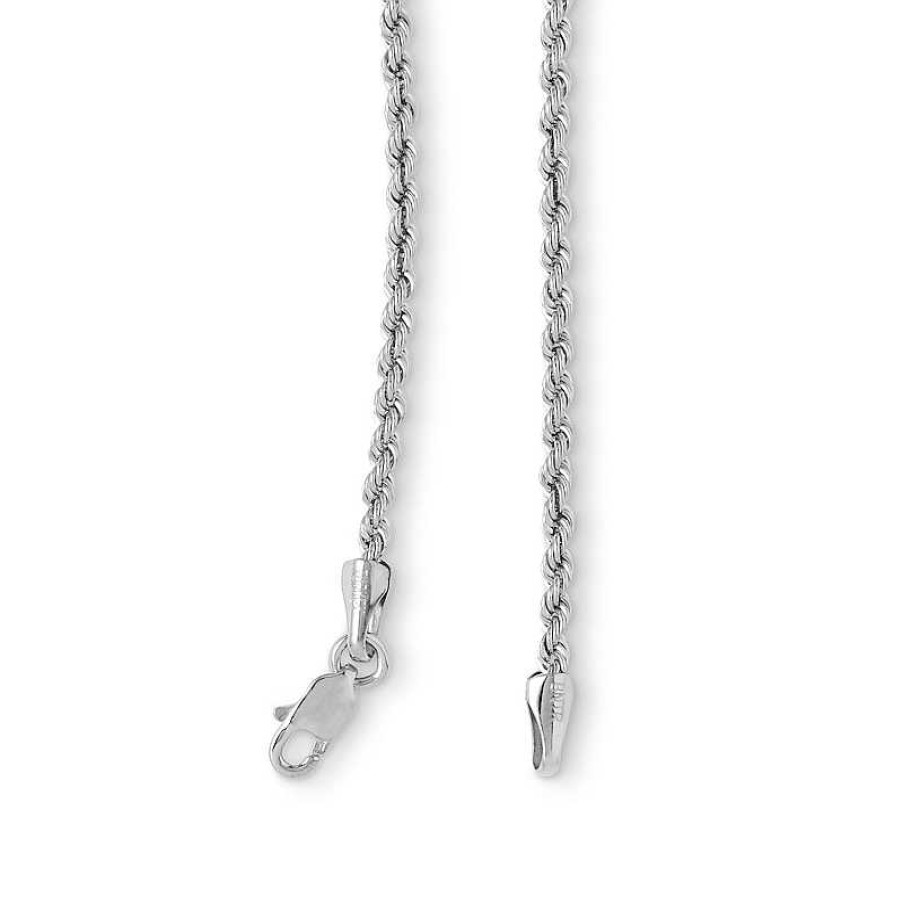 Banter 10K Hollow White Gold Rope Chain - 18" Necklaces