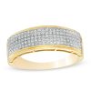 Banter 1/8 Ct. T.W. Diamond Beaded Multi-Row Ring In 10K Gold Rings