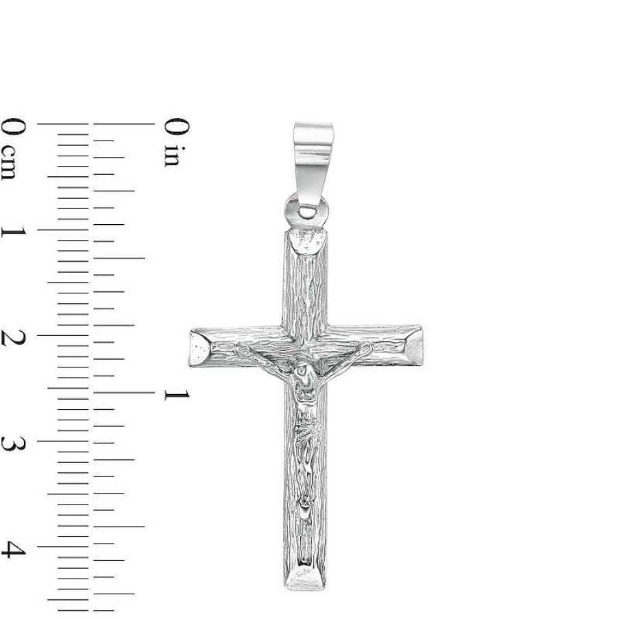 Banter Diamond-Cut Crucifix Necklace Charm In Sterling Silver Charms