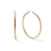 Banter 43Mm Diamond-Cut In And Out Square Hoop Earrings In 10K Tube Hollow Gold Earrings