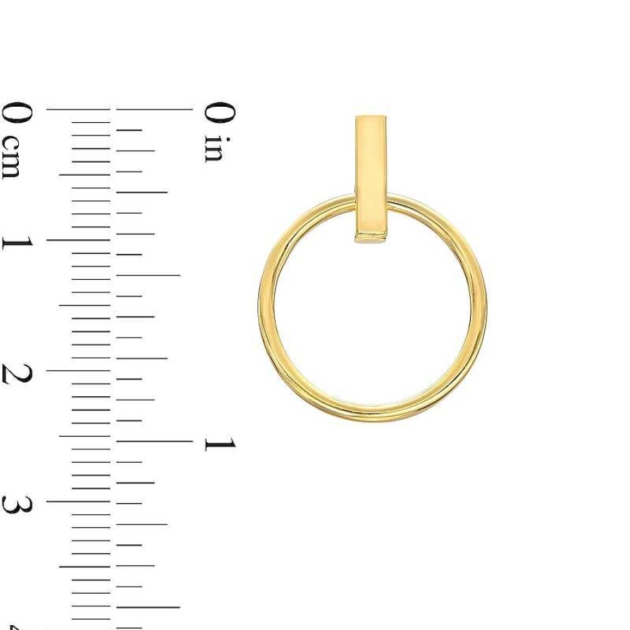 Banter Large Open Circle Stud Earrings In 10K Tube Gold Earrings