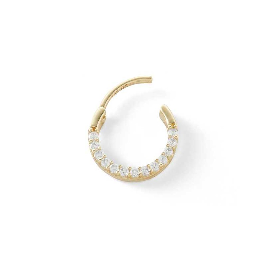 Banter 10K Solid Gold Cz Hoop - 19G Nose