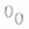 Banter Cubic Zirconia Huggie Hoop Earrings In 10K White Gold Earrings