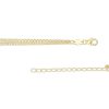 Banter Double Flat Curb Chain Necklace In 10K Hollow Gold Bonded Sterling Silver - 17" Necklaces