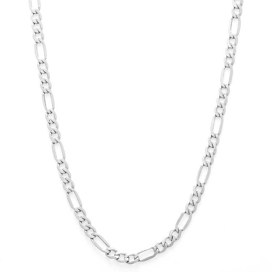 Banter 10K Hollow White Gold Figaro Chain - 24" Necklaces