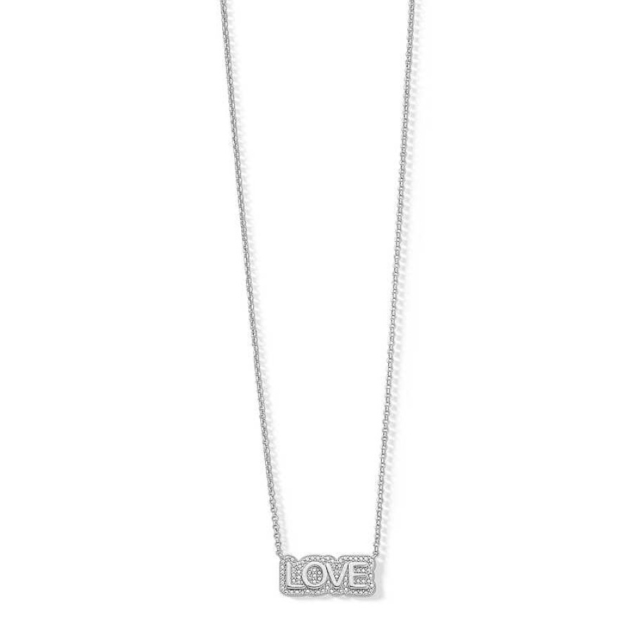 Banter Sterling Silver Diamond Accent "Love" Necklace Necklaces