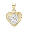 Banter Guardian Angel Heart Two-Toned Necklace Charm In 10K Gold Charms