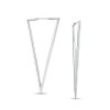 Banter Tube Hollow Sterling Silver Triangle Continuous Hoops Earrings