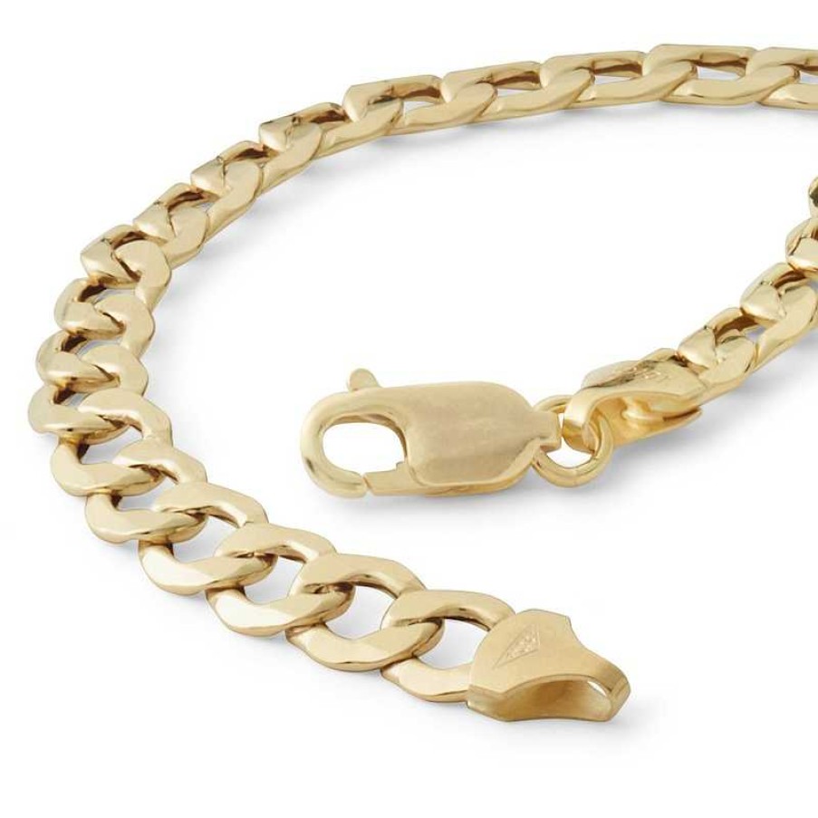 Banter 10K Hollow Gold Curb Chain Bracelet Made In Italy - 8.5" Bracelets