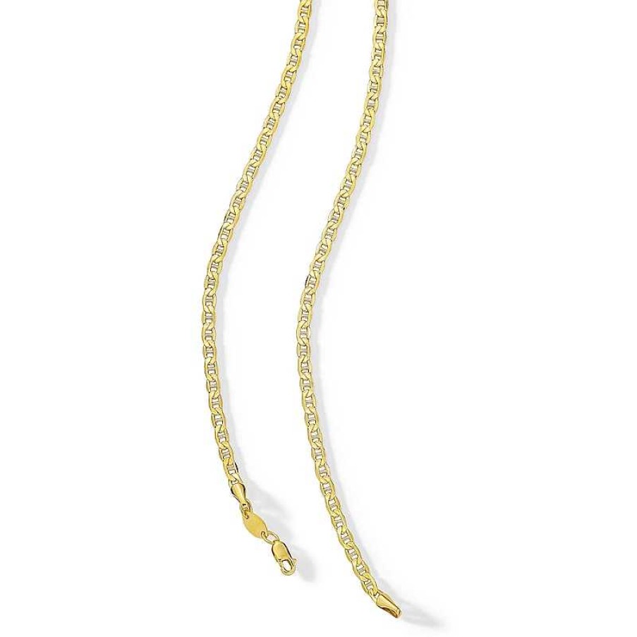 Banter 3.2Mm Mariner Chain Necklace In 10K Gold Bonded Semi-Solid Sterling Silver - 22" Necklaces