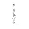 Banter Solid Stainless Steel Cz Dangling Belly Button Ring - 14G 7/16" Belly Button