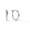 Banter 10K Semi-Solid White Gold Snap Hoops Earrings