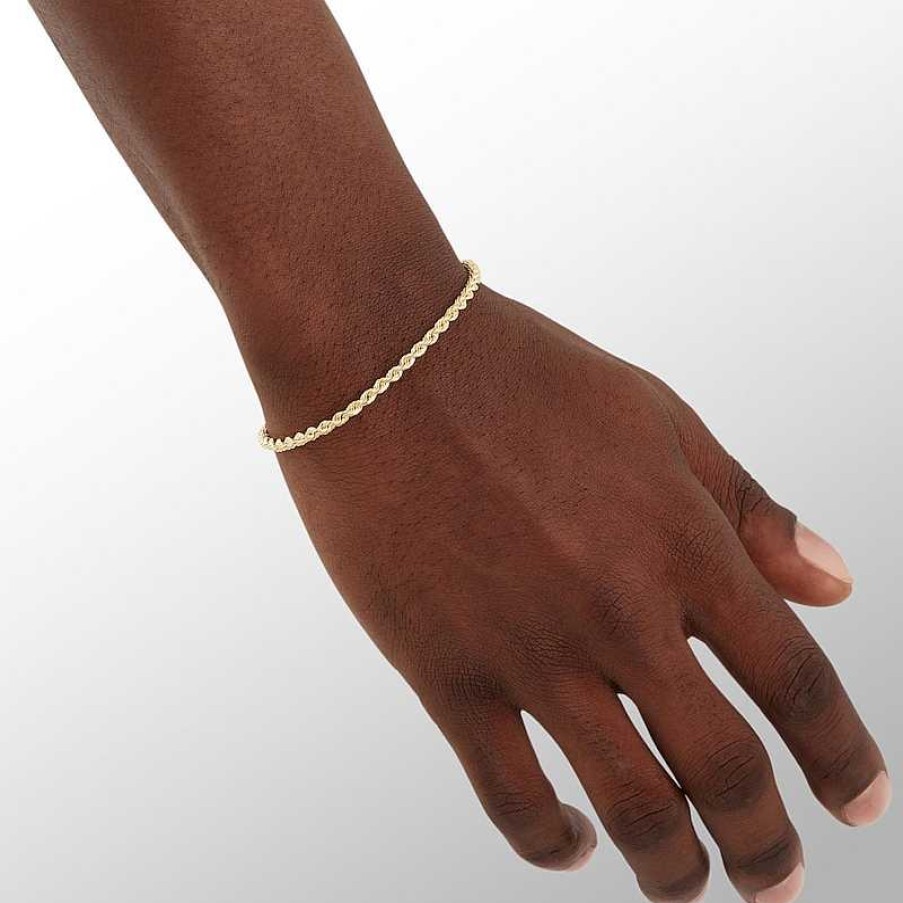 Banter 14K Hollow Gold Rope Chain Bracelet - 7" Bracelets