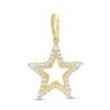 Banter Cubic Zirconia Star Outline Charm Pendant In 10K Solid Gold Charms