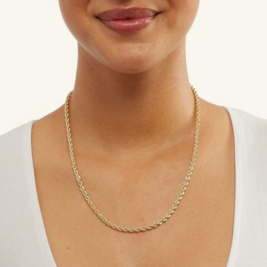 Banter 10K Hollow White Gold Rope Chain - 20" Necklaces