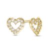 Banter Cubic Zirconia Diamond-Cut Heart Stud Earrings In 10K Gold Earrings