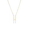 Banter 1/20 Ct. T.W. Diamond "H" Initial Necklace In Sterling Silver With 14K Gold Plate - 18" Necklaces