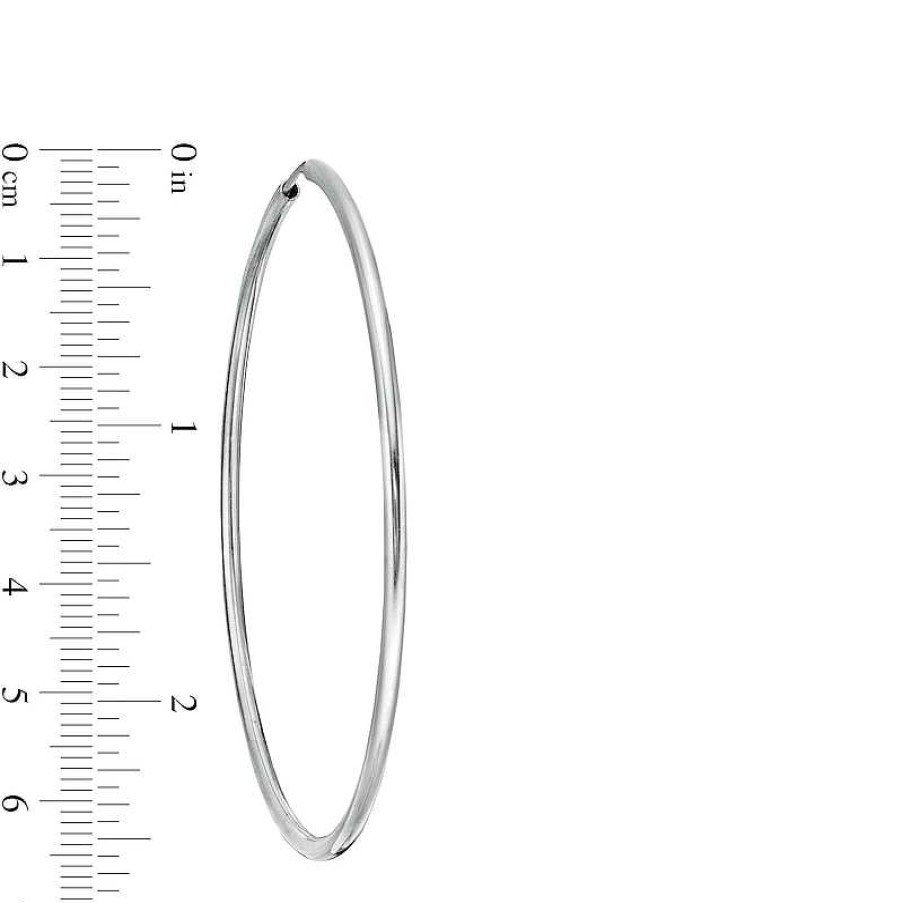 Banter Tube Hollow Sterling Silver Continuous Hoops Earrings