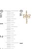 Banter Cz Dragonfly Mini Hoop Charm In 10K Solid Gold Earrings