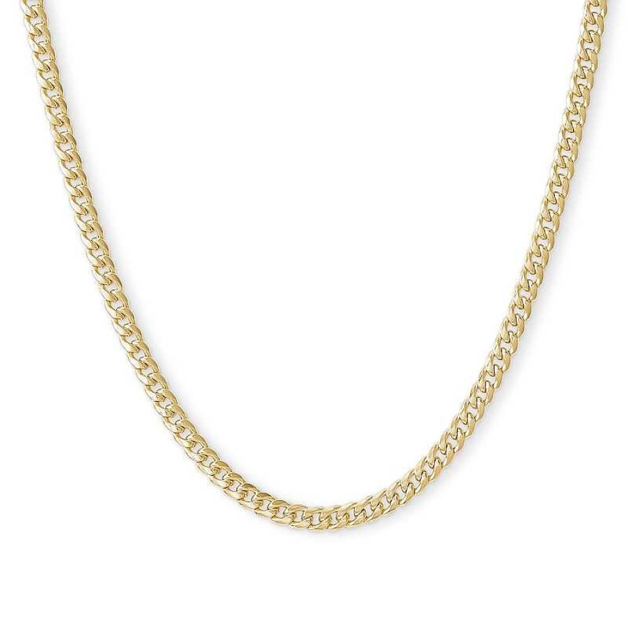 Banter Made In Italy 3.5Mm Miami Curb Chain Necklace In 10K Semi-Solid Gold - 24" Necklaces