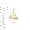 Banter 1/6 Ct. T.W. Diamond Mushroom Necklace Charm In Sterling Silver With 14K Gold Charms