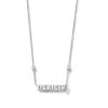 Banter Sterling Silver Pink Cz Heart Mama Necklace Necklaces