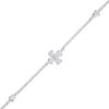 Banter Cubic Zirconia Flower Bracelet In Semi-Solid Sterling Silver - 6.5" + 1" Bracelets