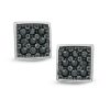 Banter Black Cubic Zirconia Square Stud Earrings In Sterling Silver Earrings