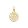 Banter 20Mm Textured Sand Dollar Charm In 10K Solid Gold Charms