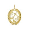 Banter Garland Wreath Frame Libra Necklace Charm In 10K Gold Casting Solid Charms