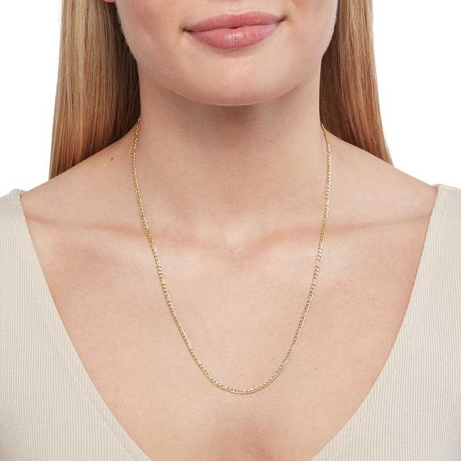 Banter 10K Hollow White Gold Figaro Chain - 22" Necklaces