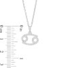 Banter Cubic Zirconia Dainty Cancer Symbol Pendant Necklace In Sterling Silver Necklaces